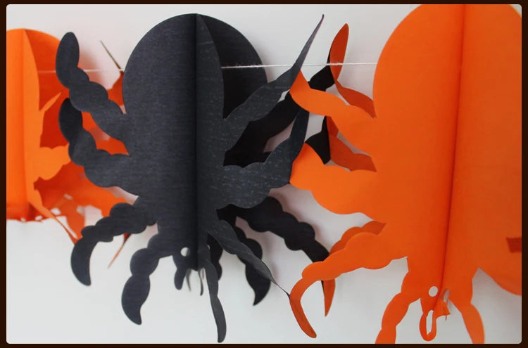 New 3M Halloween Terror Hanging Garland Bunting Bat Vampire Pumpkin Ghosts Spider Paper Banner Happy Party For Home Decorations