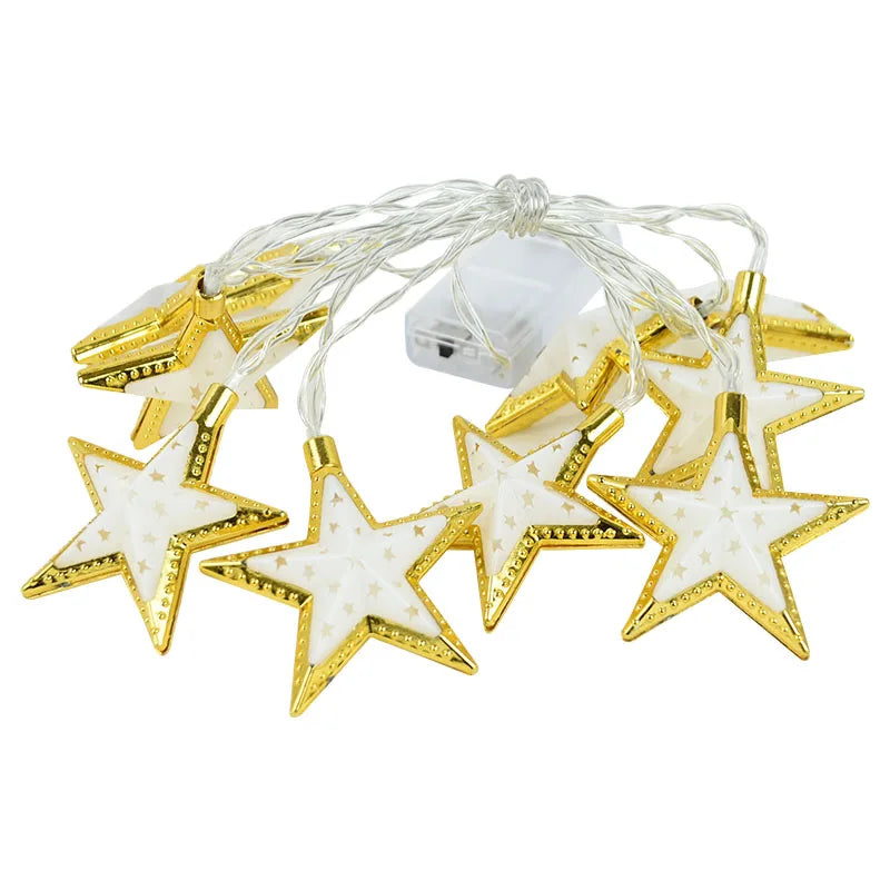 Ramadan Decoration Plastic Lantern Led String Lights Ramadan Kareem Decor Eid Mubarak Gift Al-Fitr Eid Festival Party Supplies