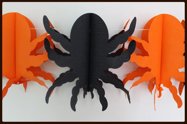 New 3M Halloween Terror Hanging Garland Bunting Bat Vampire Pumpkin Ghosts Spider Paper Banner Happy Party For Home Decorations