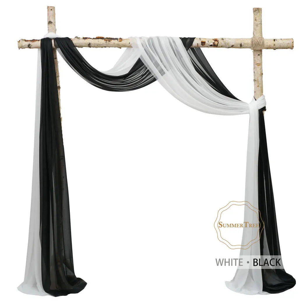 10 Meters Wedding Arch Drape Fabric Sheer Chiffon Tulle Curtain Draping Backdrop Party Supplies Home Drapery Ceremony Decoration