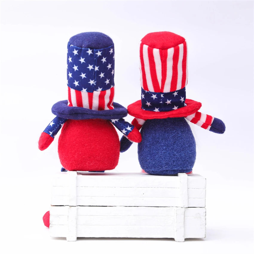 16 Styles American Independence Day Decoration Gnome Doll Patriotic Veterans Day Plush Gnome Doll 4th of July Decor Easter Gnome