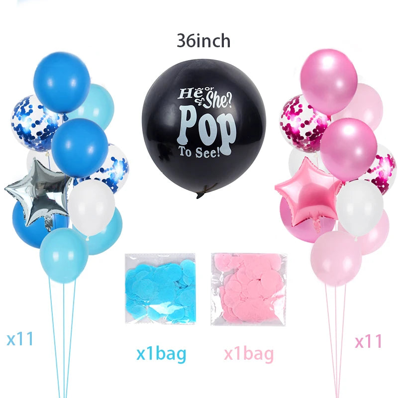 Gender Reveal Balloons Column Holder Question Mark Balloon Stand Boy or Girl Gender Reveal Birthday Party Decoration BabyShower