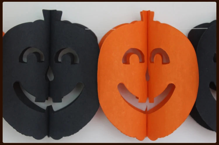 New 3M Halloween Terror Hanging Garland Bunting Bat Vampire Pumpkin Ghosts Spider Paper Banner Happy Party For Home Decorations