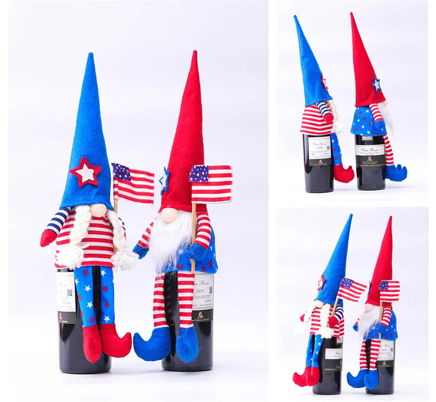 16 Styles American Independence Day Decoration Gnome Doll Patriotic Veterans Day Plush Gnome Doll 4th of July Decor Easter Gnome