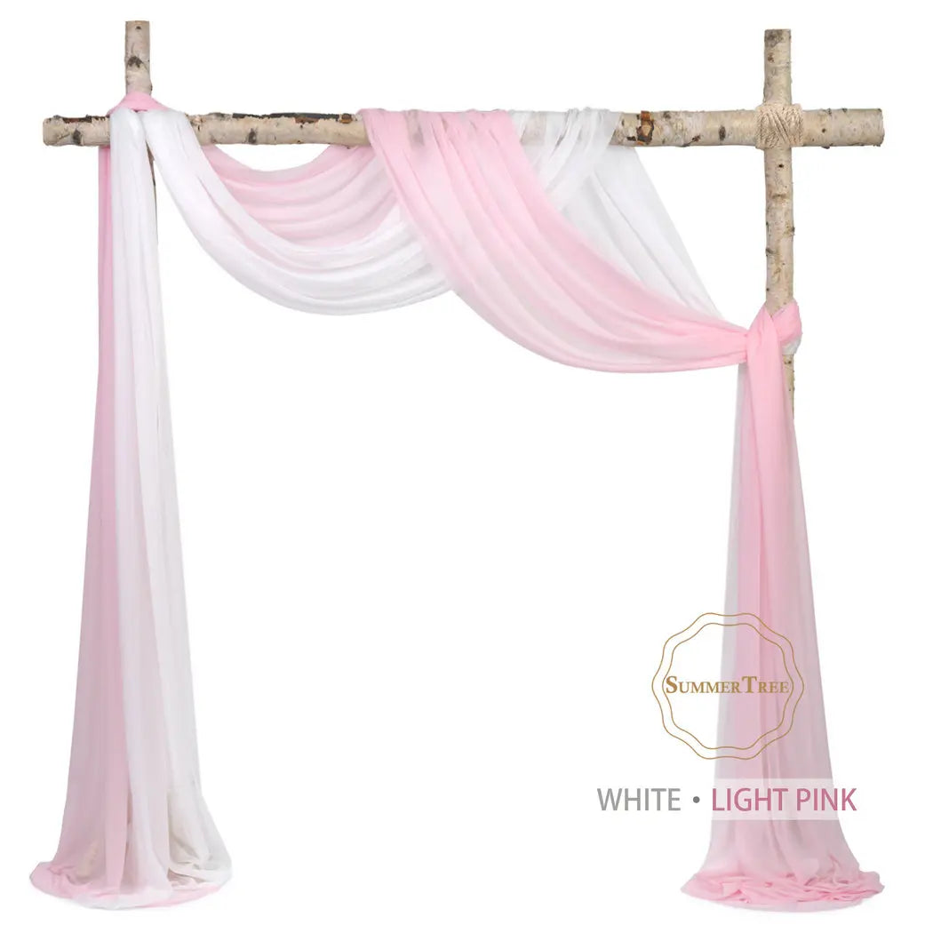 10 Meters Wedding Arch Drape Fabric Sheer Chiffon Tulle Curtain Draping Backdrop Party Supplies Home Drapery Ceremony Decoration