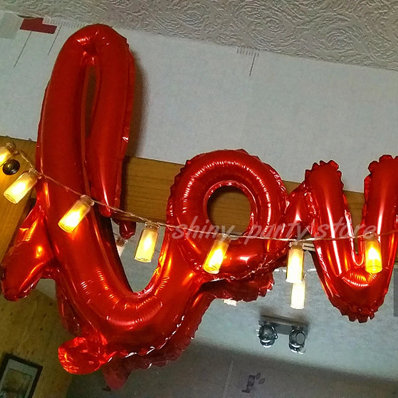 108cm Big Red Letter LOVE Foil Balloons Wedding Anniversary Valentine's Day Proposal Aluminum Balloon Baby Shower Globos Decor