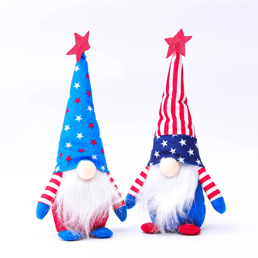 16 Styles American Independence Day Decoration Gnome Doll Patriotic Veterans Day Plush Gnome Doll 4th of July Decor Easter Gnome
