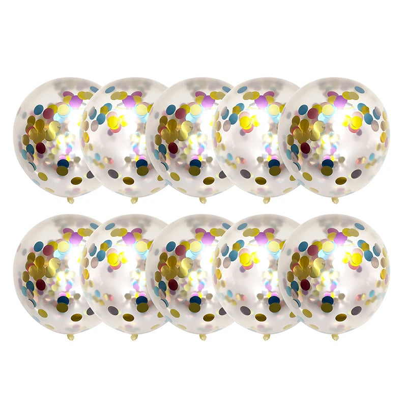 20/50pcs Gold Confetti Latex Balloons Glitter Clear Transparent Helium Balloon Wedding Baby Shower Birthday Party Decorations