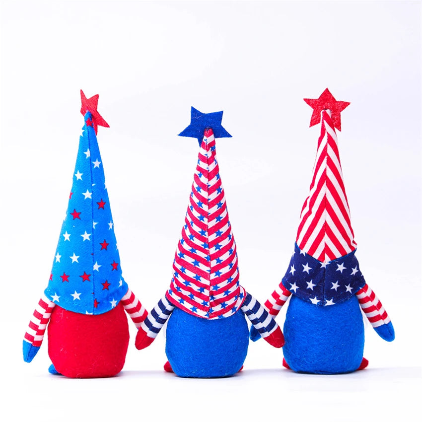 16 Styles American Independence Day Decoration Gnome Doll Patriotic Veterans Day Plush Gnome Doll 4th of July Decor Easter Gnome
