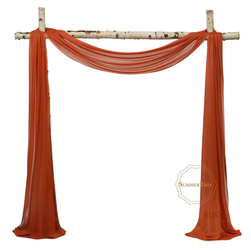 10 Meters Wedding Arch Drape Fabric Sheer Chiffon Tulle Curtain Draping Backdrop Party Supplies Home Drapery Ceremony Decoration