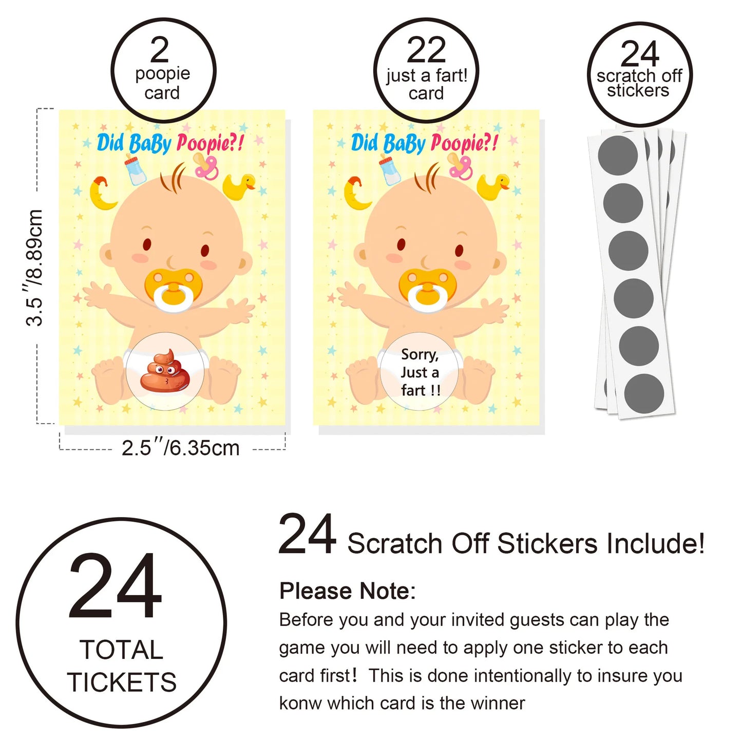 Baby Shower Party Gender Revealing Game Scratch Cards Baby Shower Party Decoration Supply