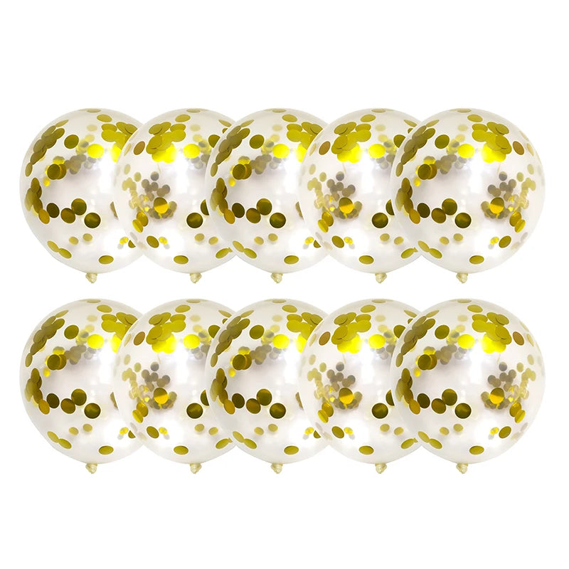 20/50pcs Gold Confetti Latex Balloons Glitter Clear Transparent Helium Balloon Wedding Baby Shower Birthday Party Decorations