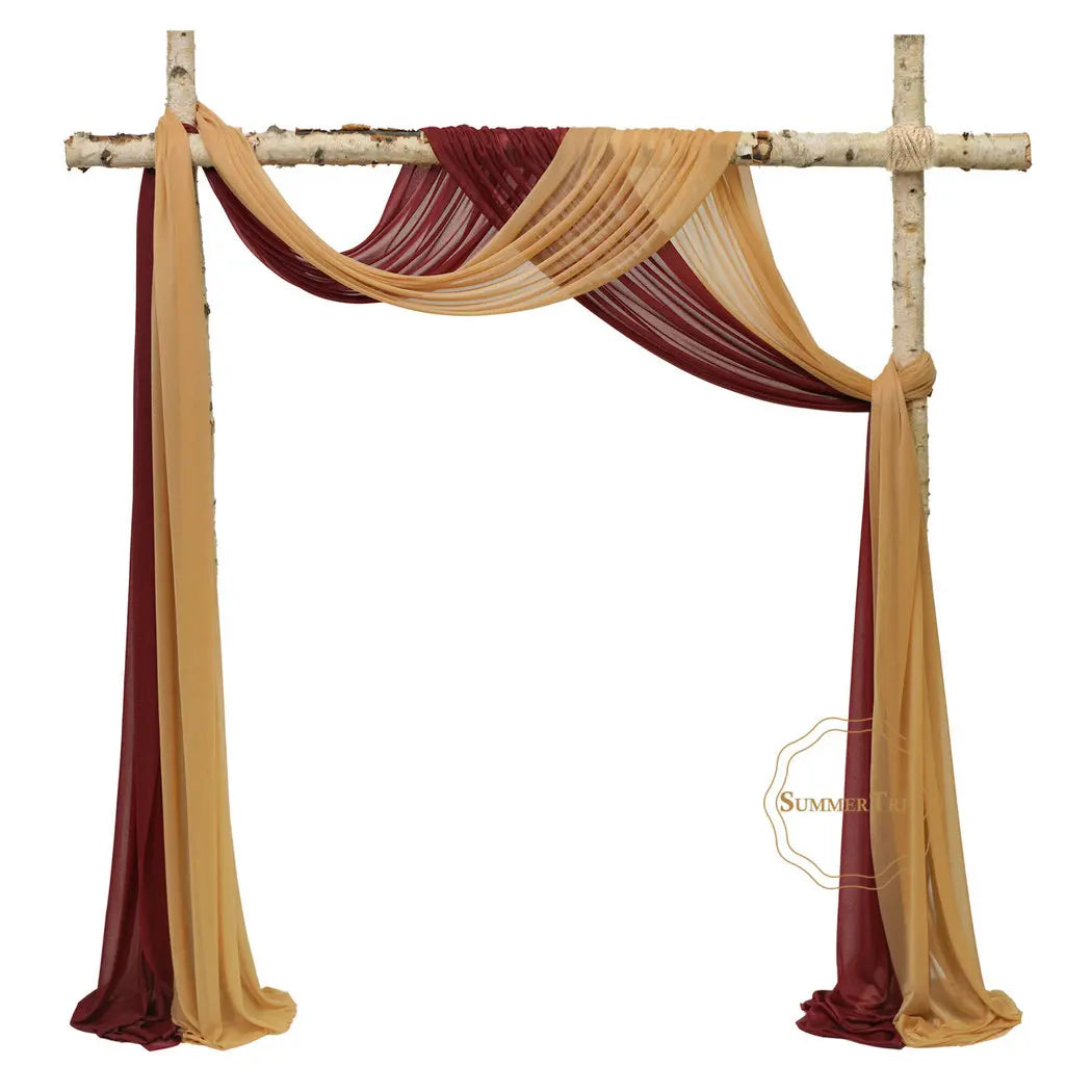 10 Meters Wedding Arch Drape Fabric Sheer Chiffon Tulle Curtain Draping Backdrop Party Supplies Home Drapery Ceremony Decoration