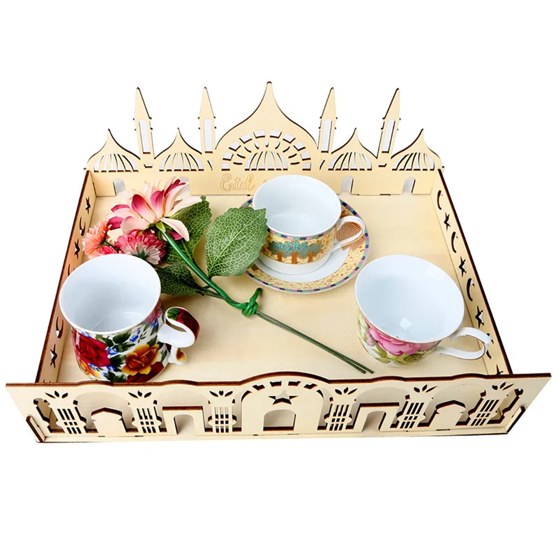 Wooden Pendant EID Mubarak 2025 Ramadan Decoration For Home Kareem Ramadan And Eid Decor Eid AL Adha Islamic Muslim Decor