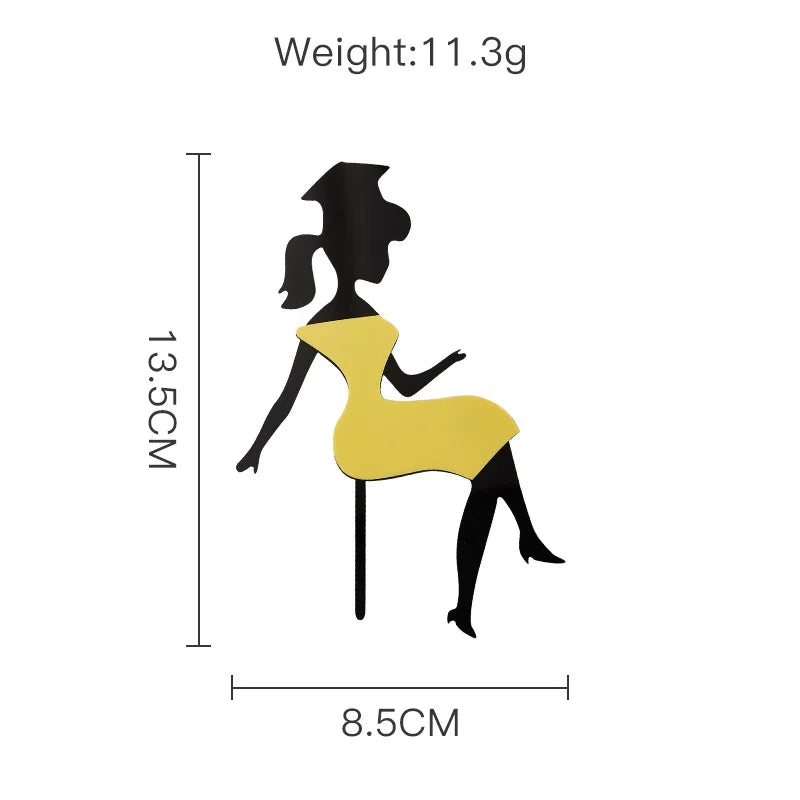 2025 Graduation Cake Topper Gold Black Acrylic certificate Student Party Gift Graduation Ceremony Cake Topper Dessert Decoration