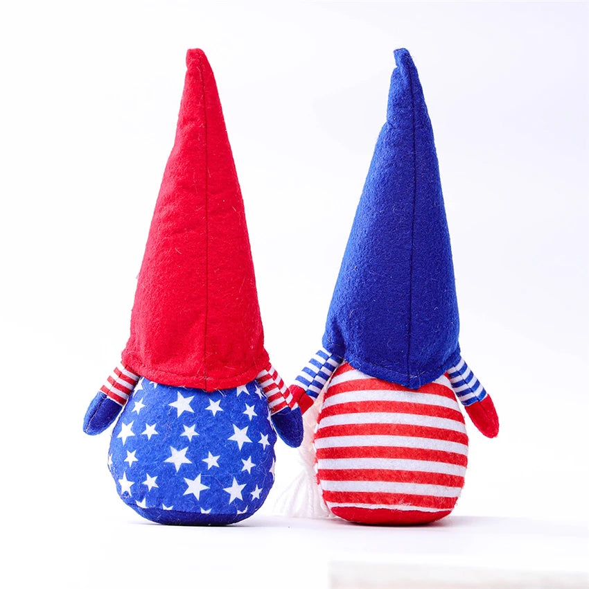 16 Styles American Independence Day Decoration Gnome Doll Patriotic Veterans Day Plush Gnome Doll 4th of July Decor Easter Gnome