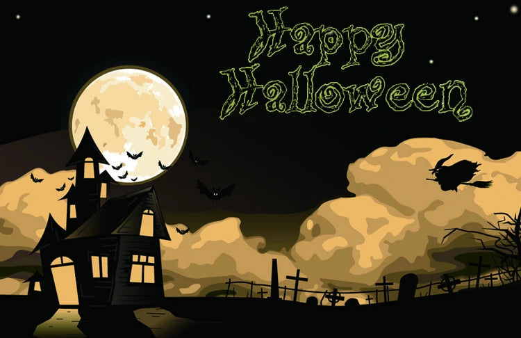 New 3M Halloween Terror Hanging Garland Bunting Bat Vampire Pumpkin Ghosts Spider Paper Banner Happy Party For Home Decorations