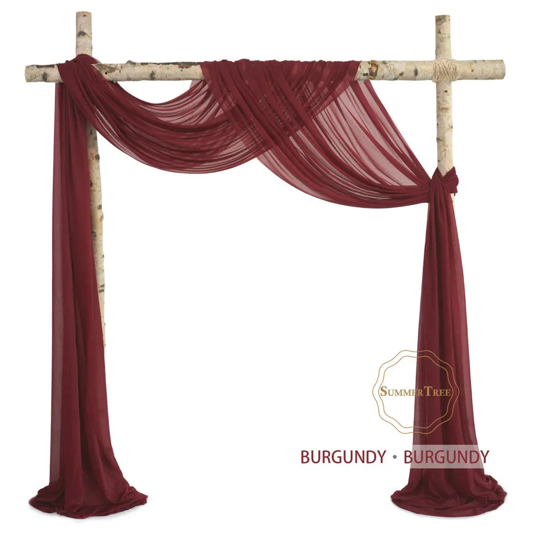 10 Meters Wedding Arch Drape Fabric Sheer Chiffon Tulle Curtain Draping Backdrop Party Supplies Home Drapery Ceremony Decoration