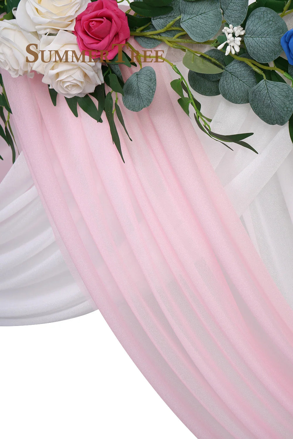 10 Meters Wedding Arch Drape Fabric Sheer Chiffon Tulle Curtain Draping Backdrop Party Supplies Home Drapery Ceremony Decoration