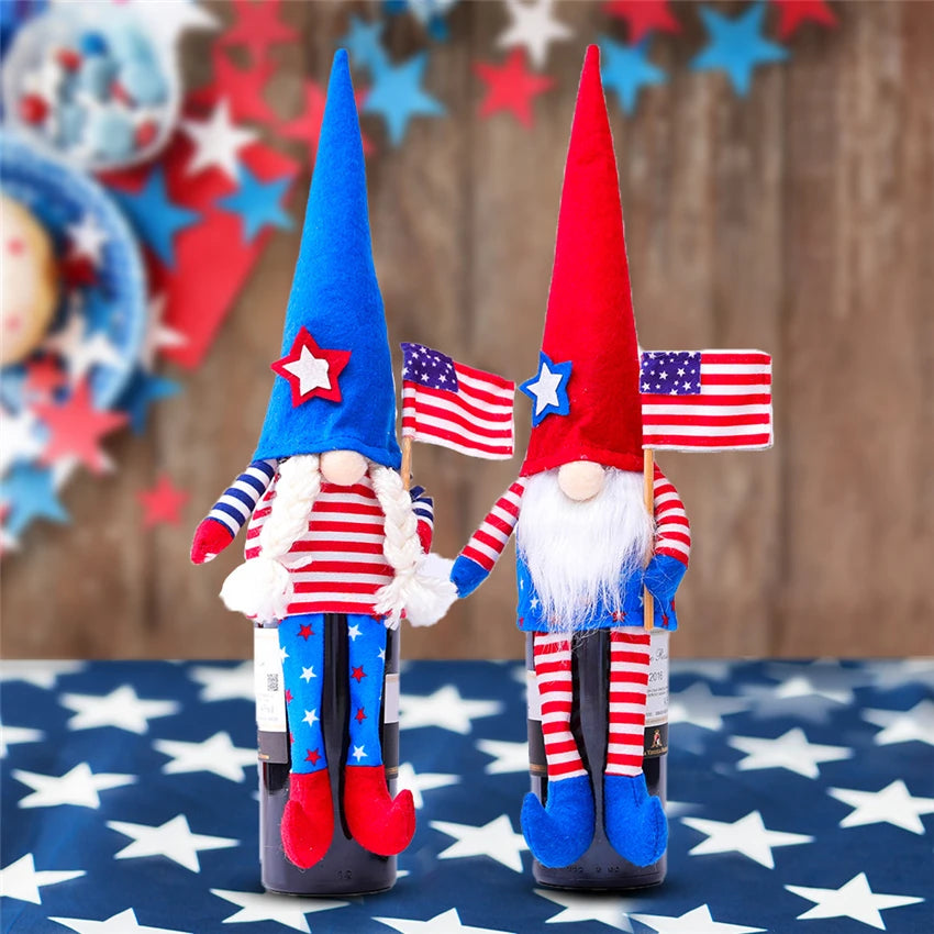16 Styles American Independence Day Decoration Gnome Doll Patriotic Veterans Day Plush Gnome Doll 4th of July Decor Easter Gnome