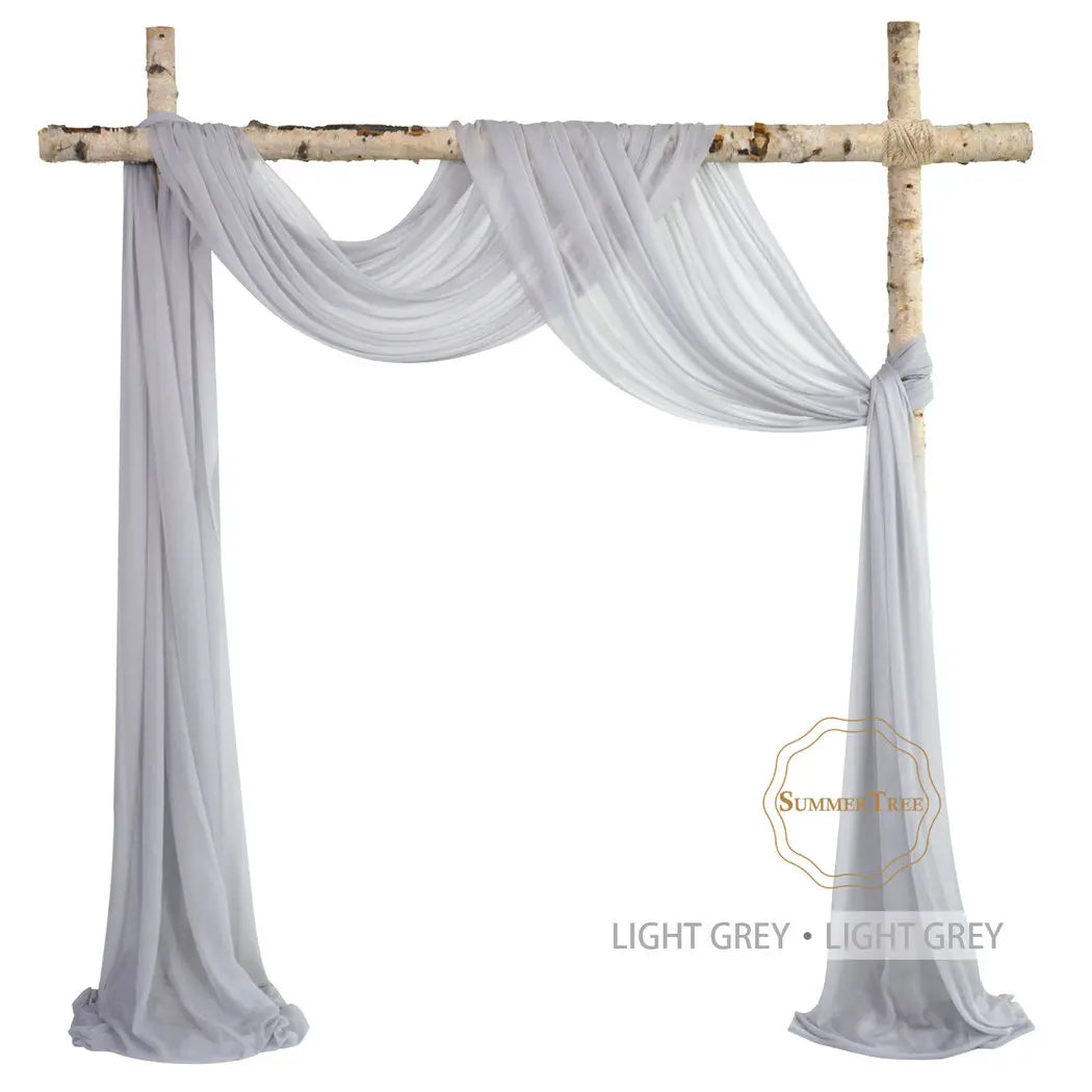 10 Meters Wedding Arch Drape Fabric Sheer Chiffon Tulle Curtain Draping Backdrop Party Supplies Home Drapery Ceremony Decoration