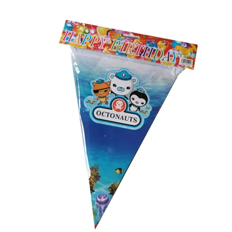 The Octonauts Birthday Party Decoration Disposable Paper Plate Ocean Captain Pirate Penguin Kids Barnacles Peso Suppies Balloons