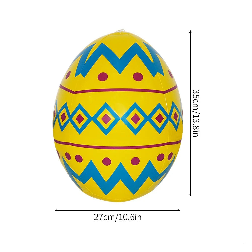 Easter Decoration Giant Egg Pvc Inflatable Ball Outdoor Garden Pendant Ornament 35x27cm Balloon Party Easter Egg Decors For Yard