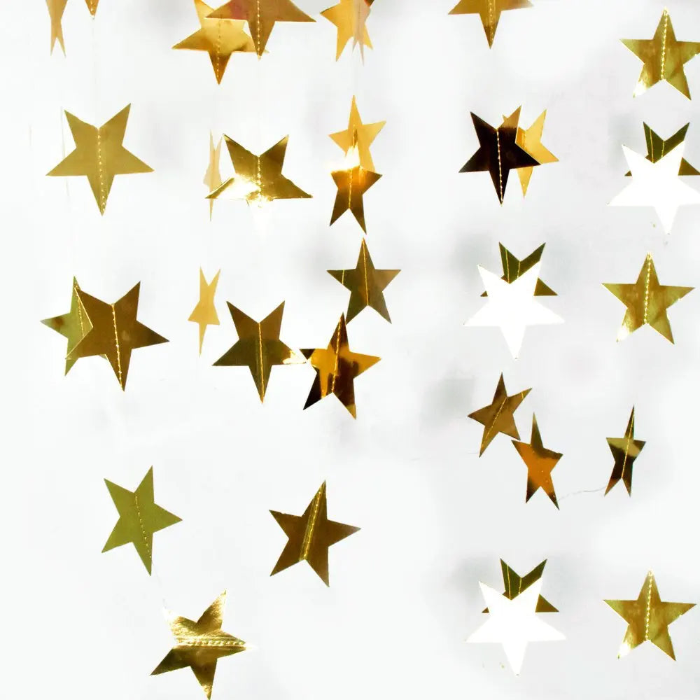 4M Glitter Champagne Gold Paper Banner Garland Happy Birthday Decoration for Adult Kids Boy Girl Baby Shower Wedding Party Decor
