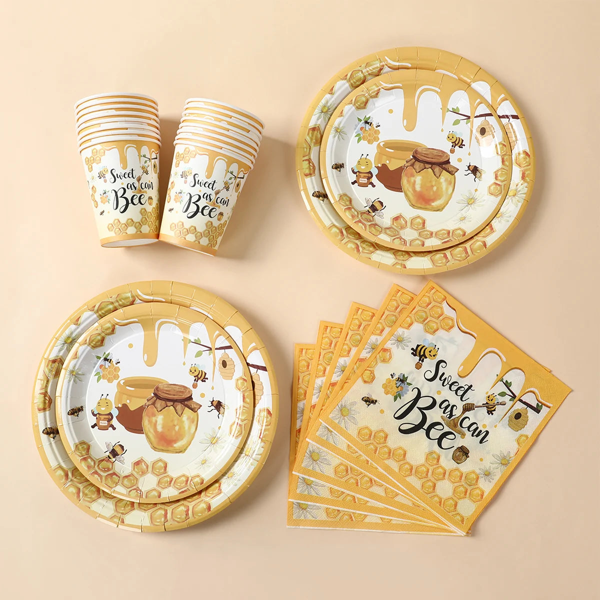 Bumble Bee Party Decorations Party Disposable Plates Napkins Cups Bee Gender Reveal Supplies Bee Birthday Baby Shower Decoration