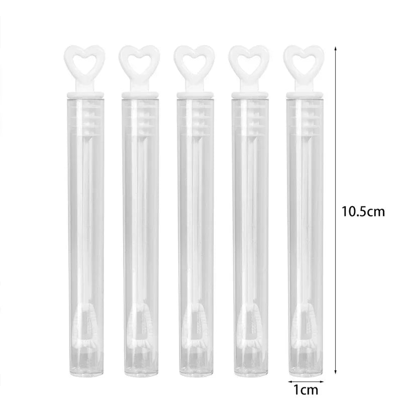 10/100PC Bubble Soap Bottles Mini Love Heart Shape Tube Bubble Wand Wedding Gifts for Guests Birthday Party Decorations Kid Toys