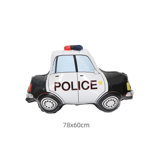 5th Birthday Police Party Blue Car Helicopter Foil Balloons for Boys Baby Shower Police Birthday Party Decoration