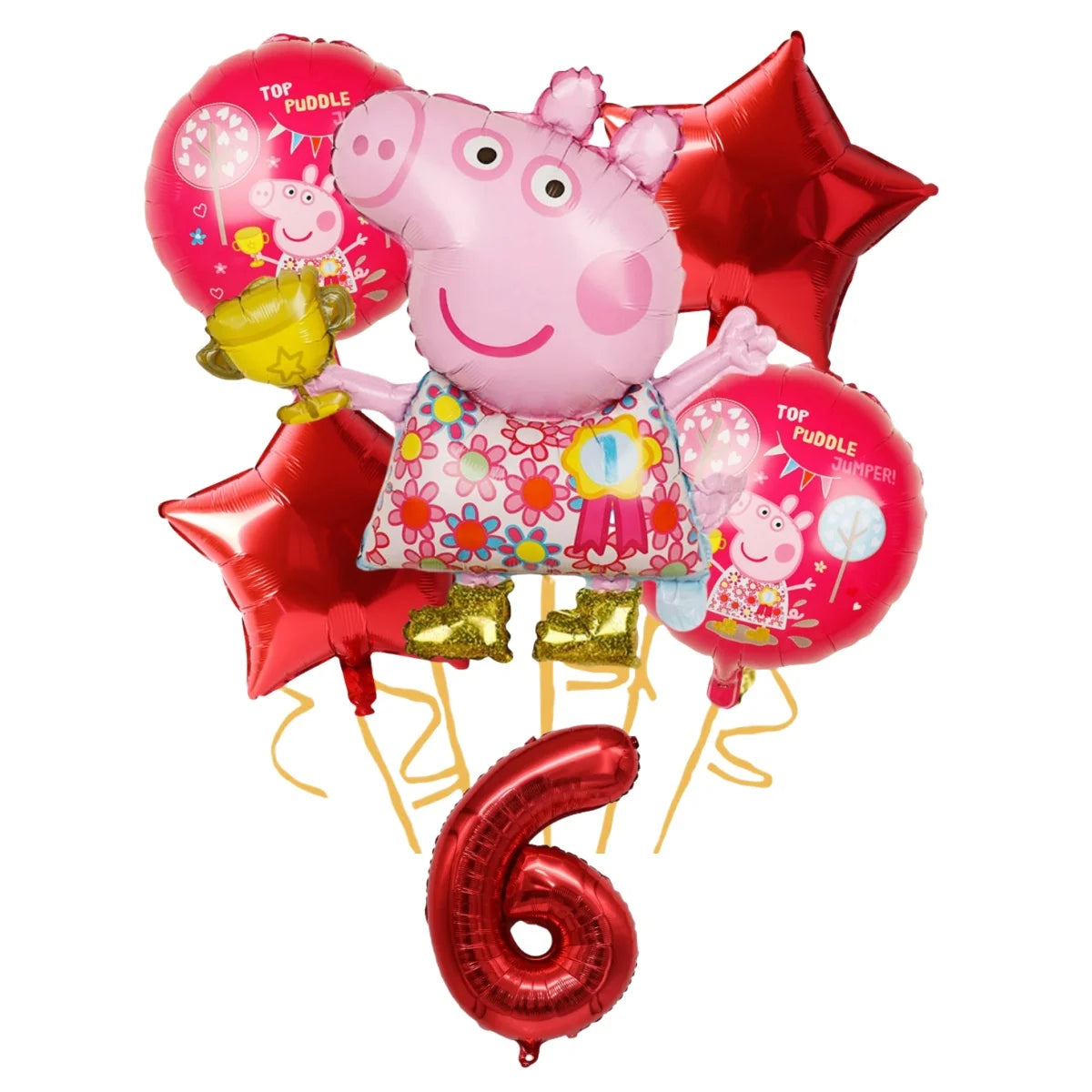 Cartoon Pig Family Birthday Party Balloon Decoration Set for Girls, Disposable Party Tableware Banner, Baby Shower Birthday Hat