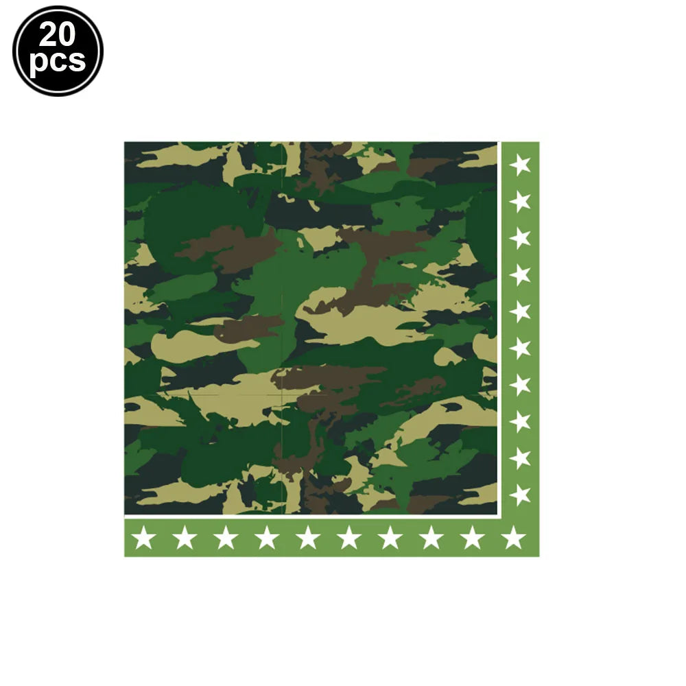 Camouflage Birthday Party Tank Cake Topper Happy Birthday Sign Cake Decor Soldier Camouflage Army Military Birthday Party Decors