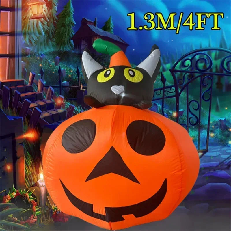 Halloween Inflatable Arch Toys Model Built-in LED Light Pumpkin Prop Outdoor Indoor Home Garden Party Terror Decoration