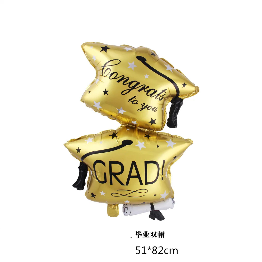 New graduation doctoral student owl graduation certificate graduation bear shaped aluminum film balloon graduation party decorat
