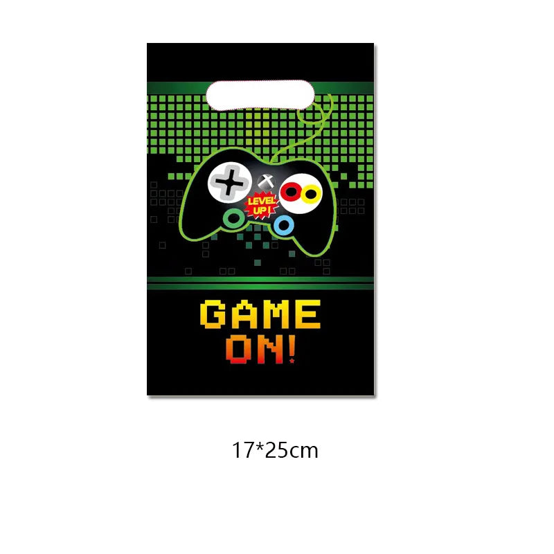 Video Game Birthday Decoration Tableware Balloons for Boy Paper Plates Cups Napkins Banner Cake Topper Video Game Party Favors