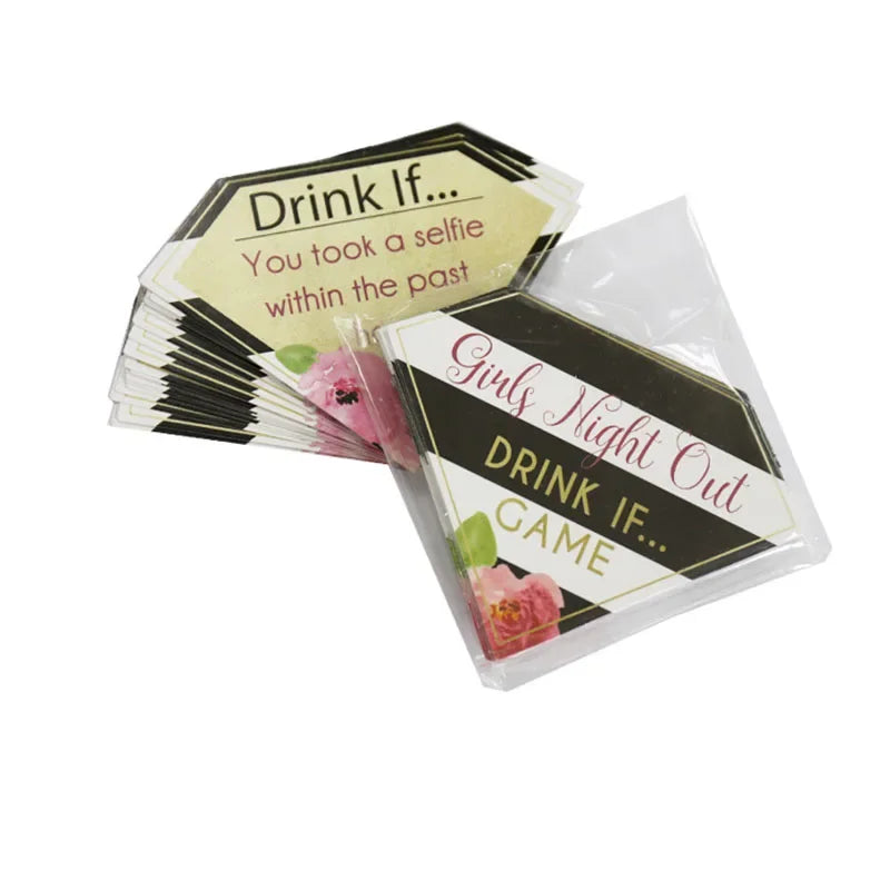Bachelorette Party Drink If Game Cards Wedding Engagement Bridal Shower Birthday Party Girls Night Activity Drinking Games Suppl