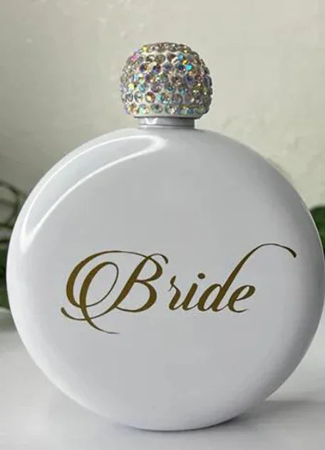 Bride Bridesmaid maid of honor Flask wedding engagement bridal shower Bachelorette hen Party girls night weekend Proposal Gift