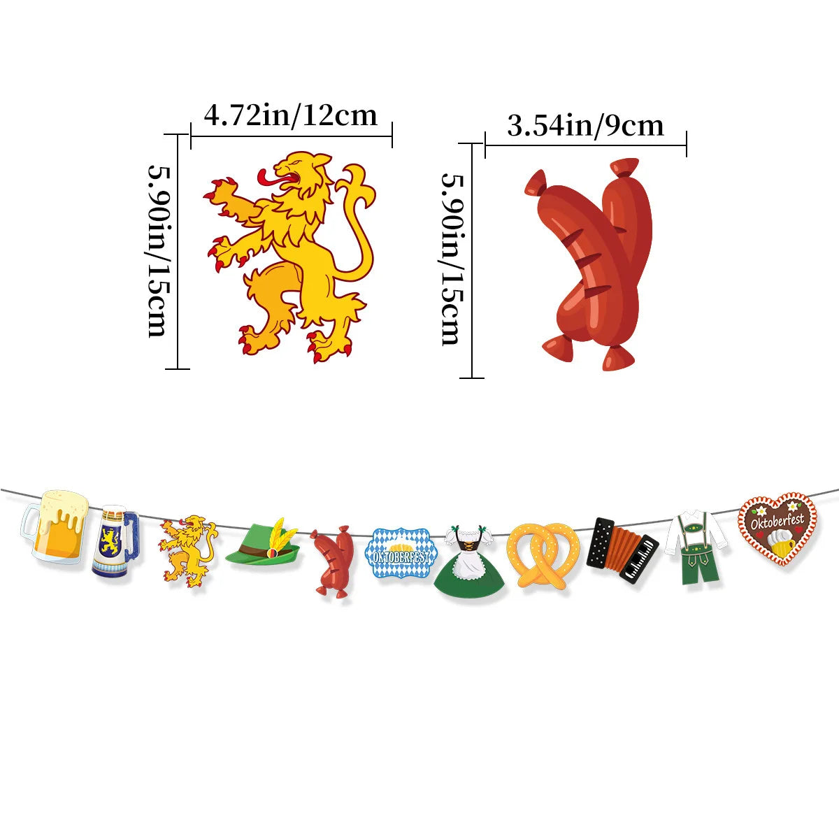Oktoberfest Decorations Bavarian Check Flag Check Flag Oktoberfest Decorations Garland Bavarian German Party Bunting 32.8 Feet