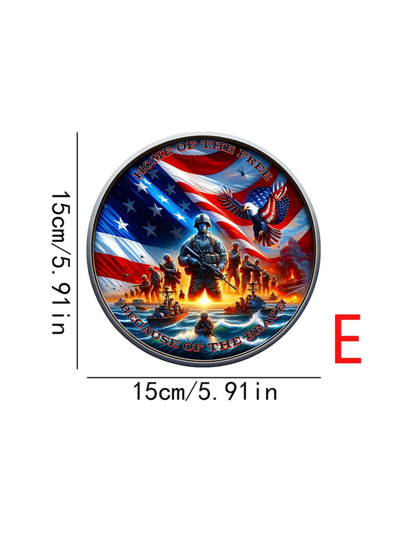 1pc Soldier Painted Window Hanging Decorations, Patriotic Wreath Signs, Home Garden Decor, Independence Day Gifts
