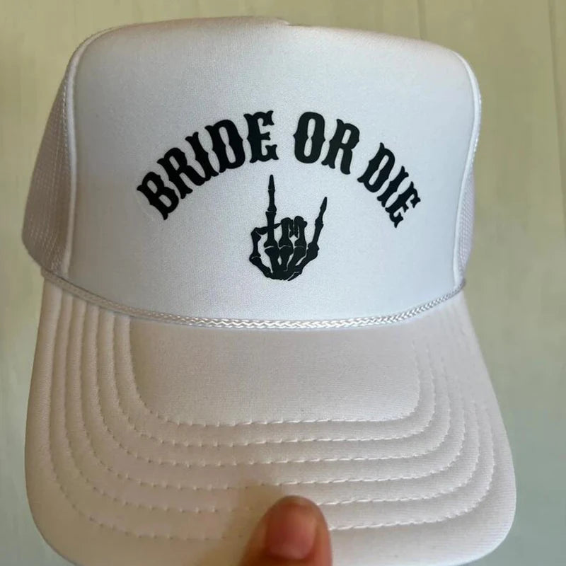 Bride or Die Till Death Do Us Party hat autumn Halloween bachelor Bachelorette Party Bach weekend bridal shower bridesmaid gift