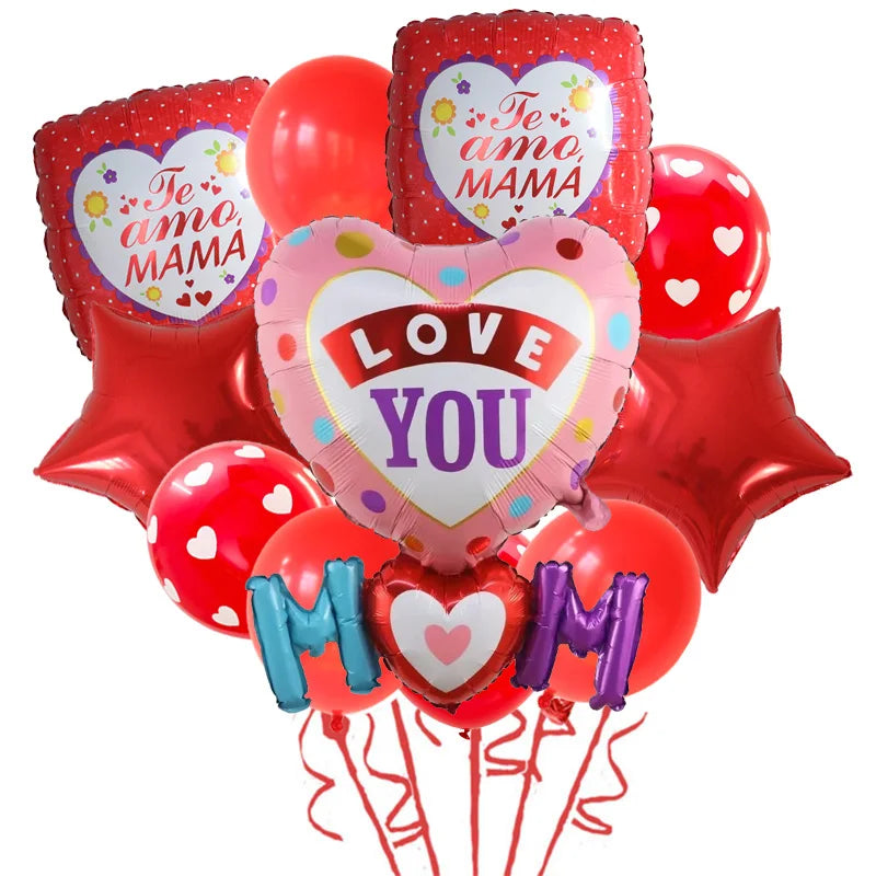 11pcs/Set Best DAD Trophy Spanish Happy Father's Day Foil Balloons English Mother's Day Party Decoration Latex Air Globos Gifts