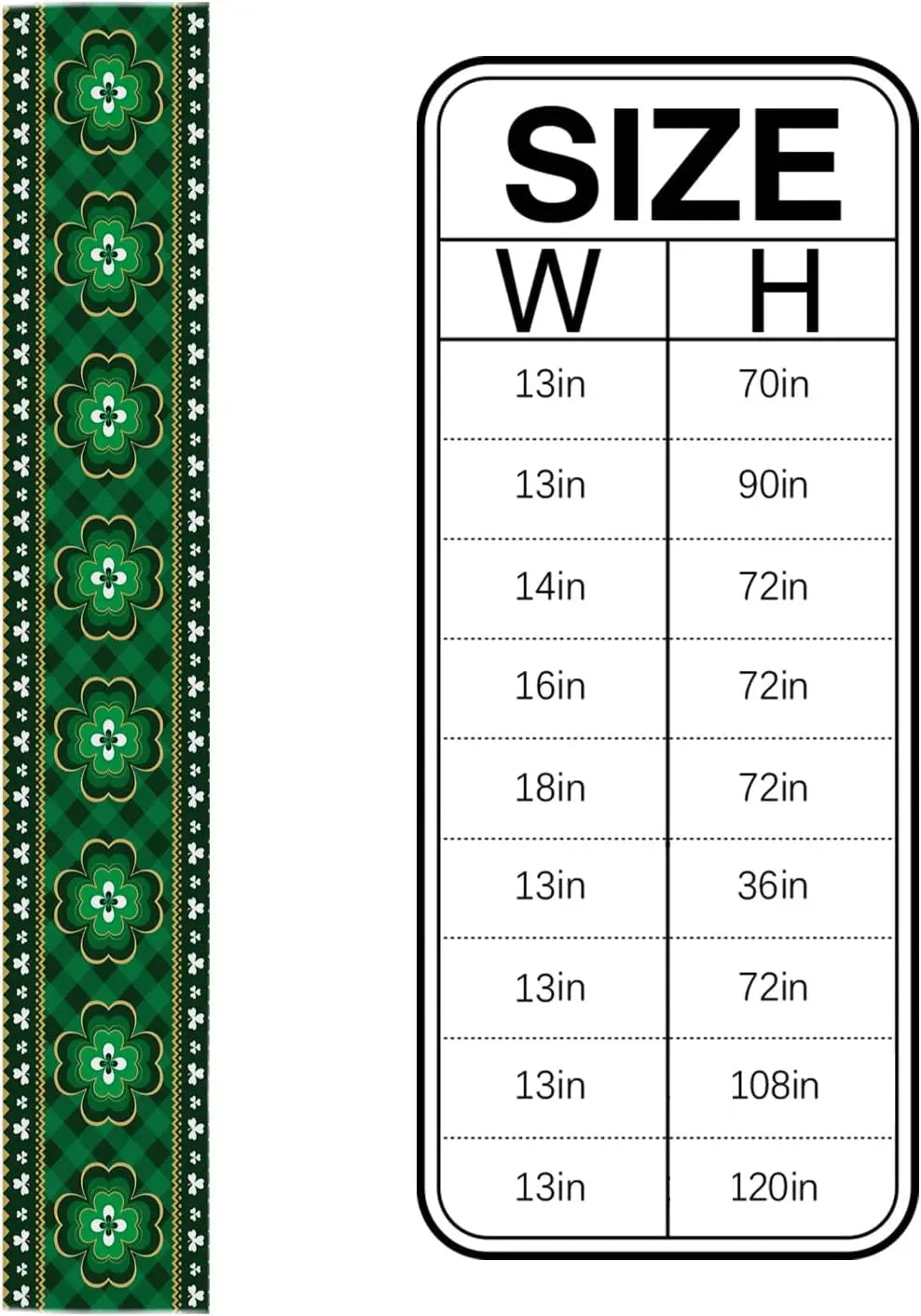 St.Patrick's Day Lucky Clover Linen Table Runner Dresser Scarves Decor Farmhouse Kitchen Dining Table Runner Party Decorations