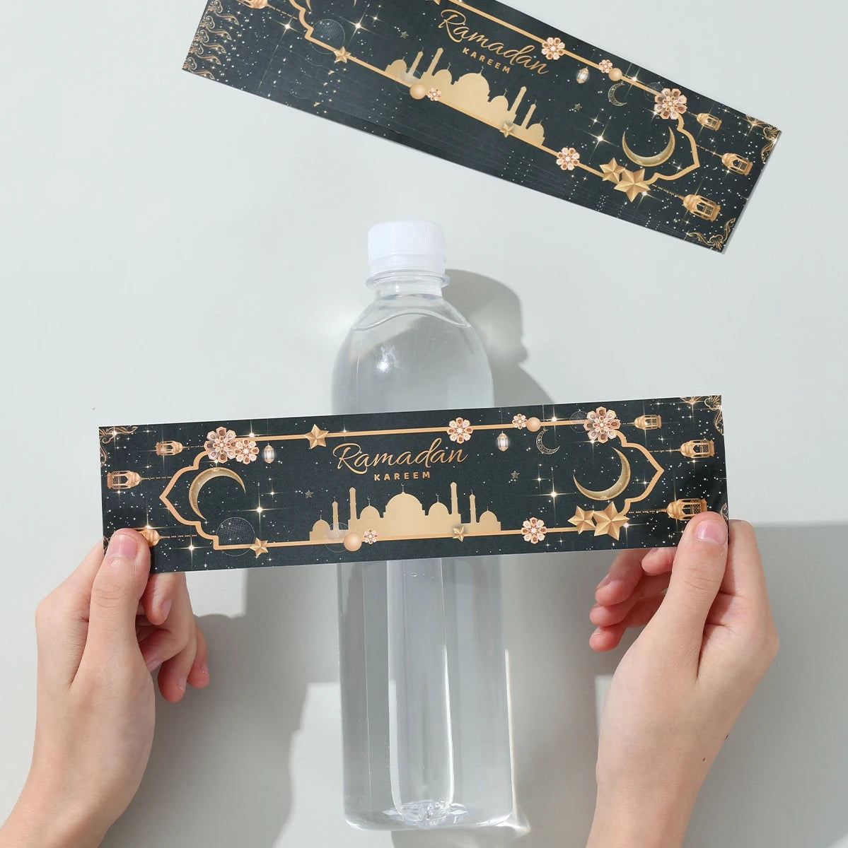 10/24pcs Eid Mubarak Bottle Labels Sticker Ramadan Kareem Decoration For Home 2025 Muslim Islamic Party Supplies Eid Al-fitr