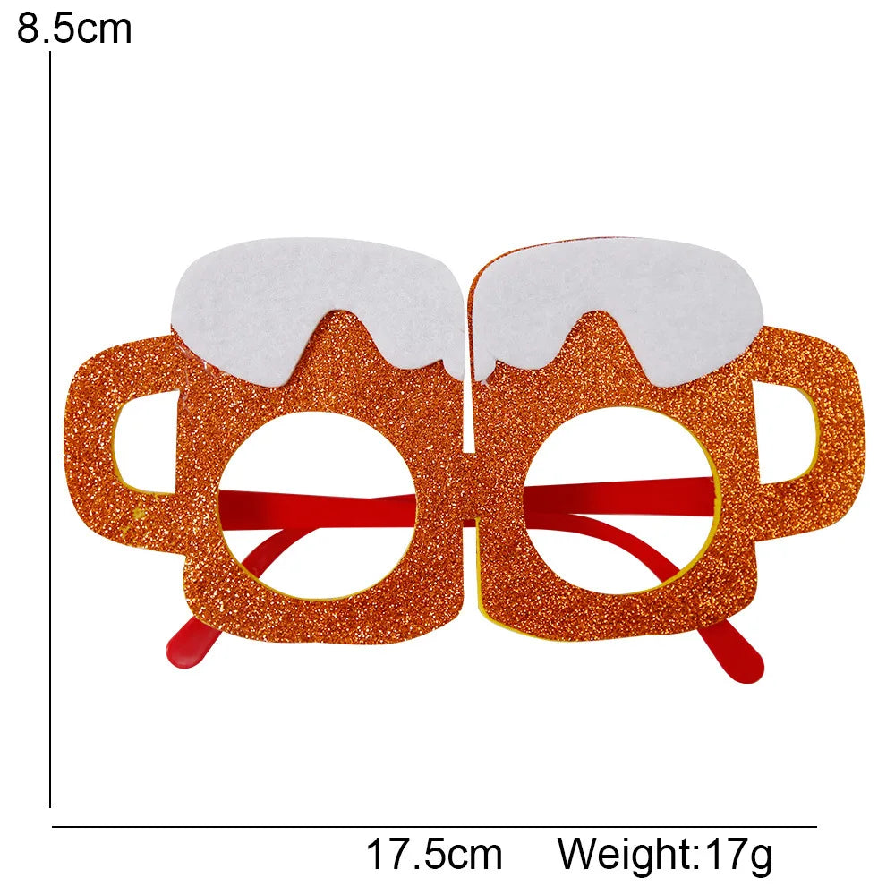 2022 Oktoberfest Funny Glasses Non-woven Beer Cups Creative Glasses Summer Party Decoration Supplies