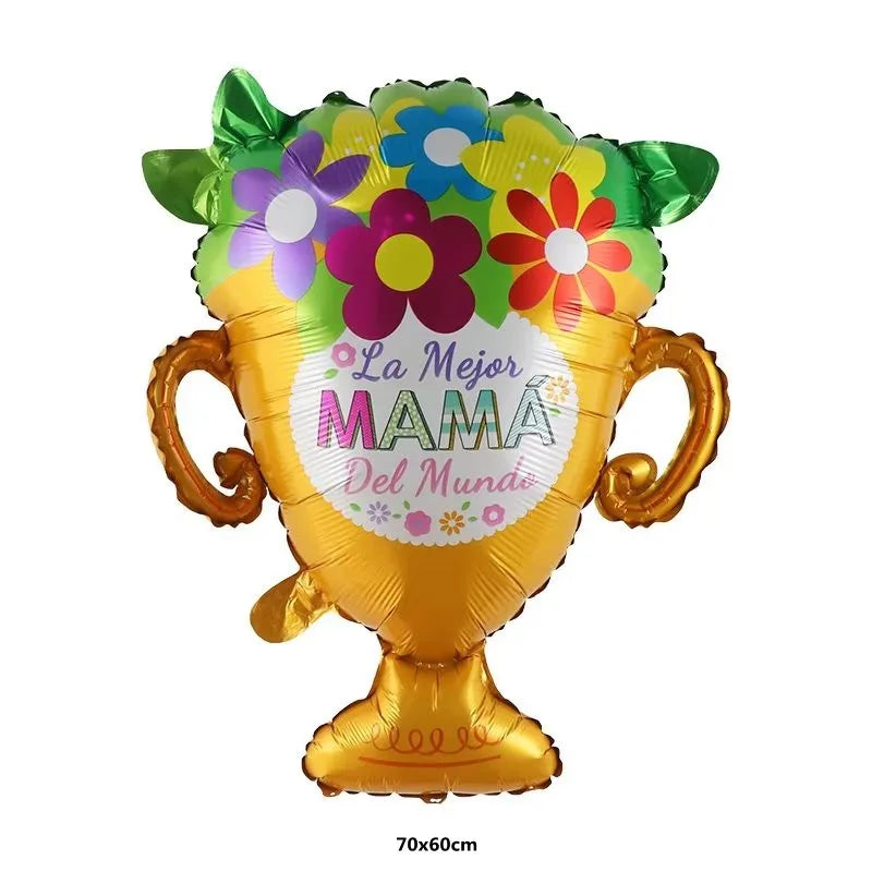 1pc Mother's Day Decorations Balloons I Love You Mom Dad Happy Father's Day Aluminum Film Balloons Mothers Gifts Supplies Globos