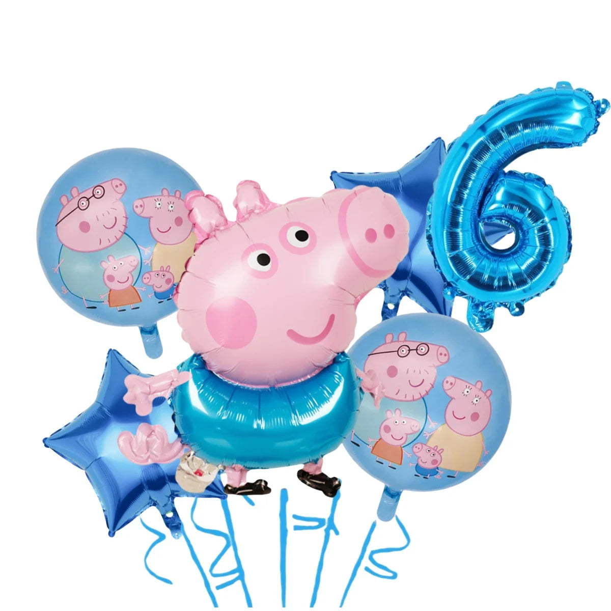 Cartoon Pig Family Birthday Party Balloon Decoration Set for Girls, Disposable Party Tableware Banner, Baby Shower Birthday Hat