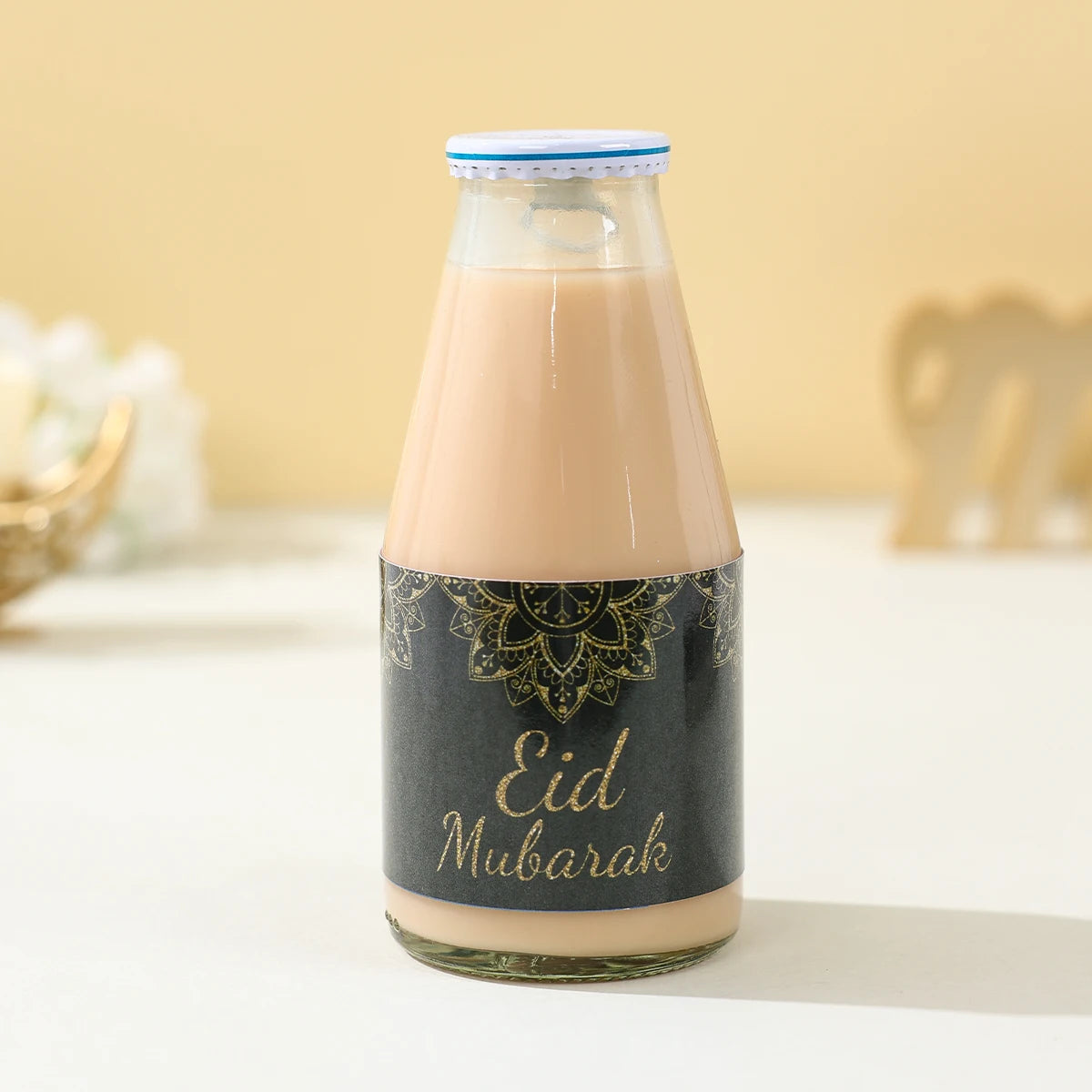 10/24pcs Eid Mubarak Bottle Labels Sticker Ramadan Kareem Decoration For Home 2025 Muslim Islamic Party Supplies Eid Al-fitr