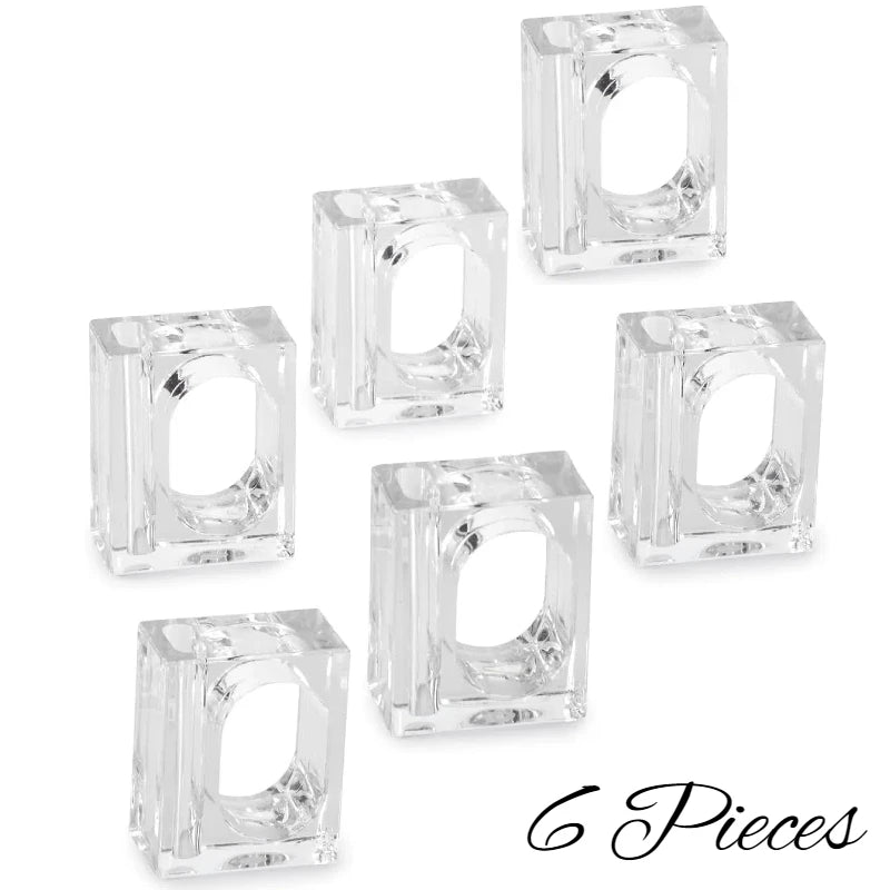 4-20Pcs Acrylic Napkin Rings Clear Napkin Holders Mini Flower Bud Vase for Wedding Birthday Banquet Table Decor