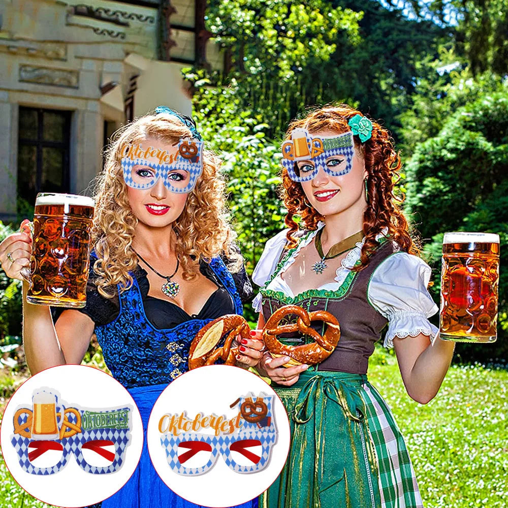 2022 Oktoberfest Funny Glasses Non-woven Beer Cups Creative Glasses Summer Party Decoration Supplies